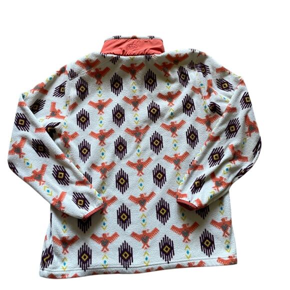 Ariat Womens/Teens Fleece 1/4 Zip Pullover Southwest Aztec print Size Medium - Picture 2 of 8